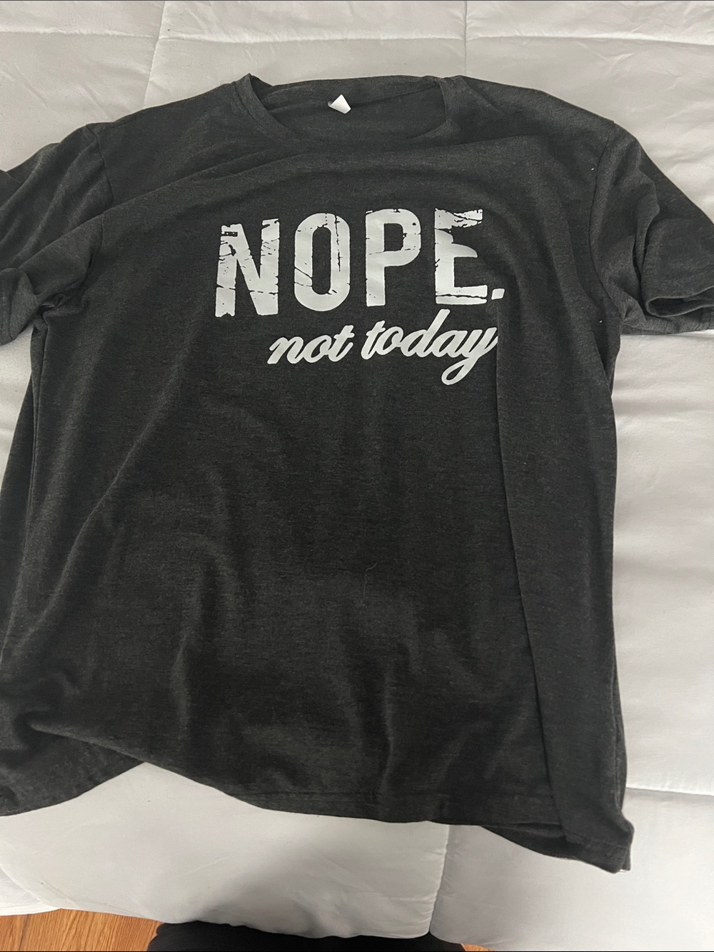 Nope. Not Today Graphic Tee - Dark Gray